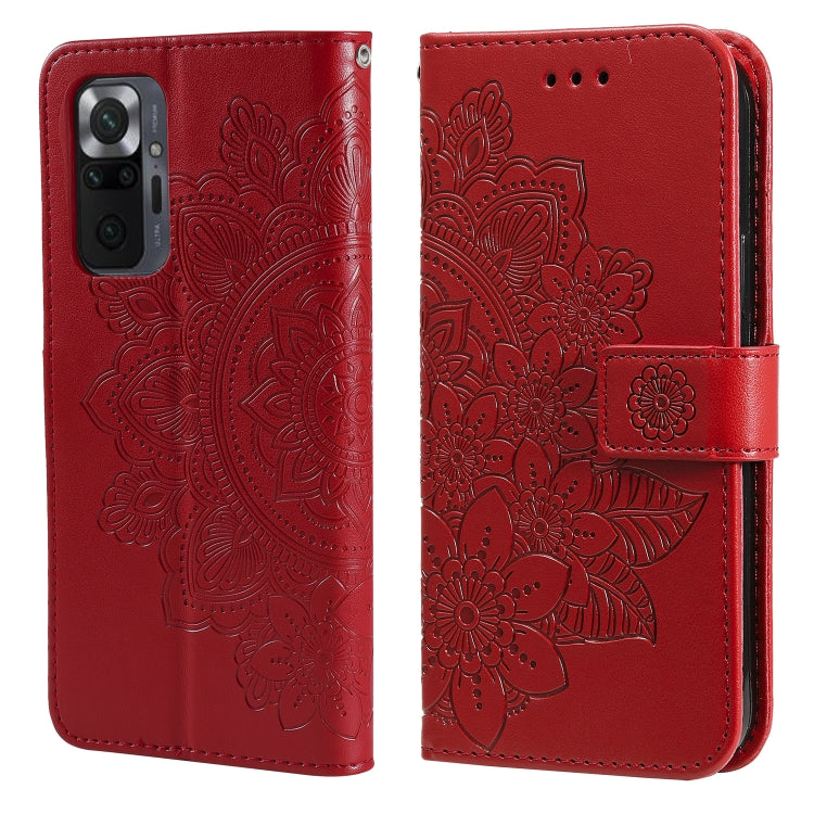 7-petal Flowers Embossing Pattern Horizontal Flip PU Leather Case with Holder & Card Slots & Wallet & Photo Frame, For Xiaomi Redmi Note 9T 5G / Note 9 5G (CN Version), For Xiaomi Redmi Note 9 4G (Foreign Version) / Mi 10X 4G                           ...
