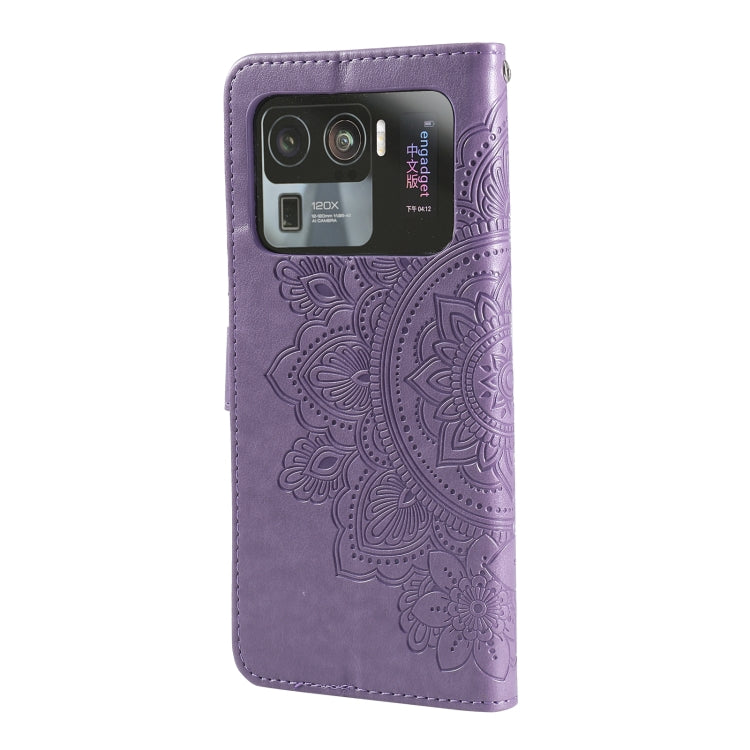 7-petal Flowers Embossing Pattern Horizontal Flip PU Leather Case with Holder & Card Slots & Wallet & Photo Frame, For Xiaomi Mi 11 Ultra, For Xiaomi Mi 11 Lite, For Xiaomi Poco M3 / Redmi Note 9 4G, For Xiaomi Mi 11 Pro