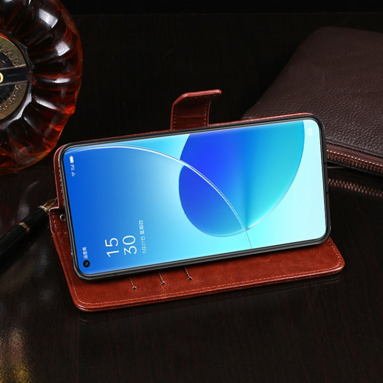 idewei Crazy Horse Texture Horizontal Flip Leather Case with Holder & Card Slots & Wallet, For OPPO Reno 6 Pro, For OPPO Reno 6 Pro 5G, For vivo X60 /  X60 (Curved Screen Version), For OPPO Reno5 A (Japanese Version)