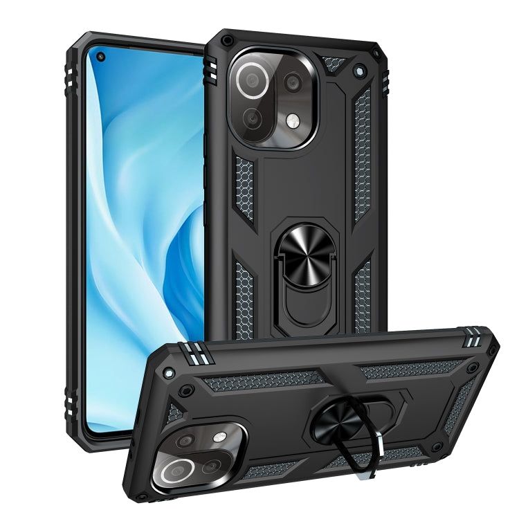 Shockproof TPU + PC Protective Case with 360 Degree Rotating Holder, For Xiaomi Mi 11 Lite 5G