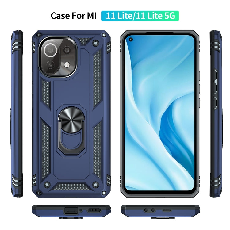 Shockproof TPU + PC Protective Case with 360 Degree Rotating Holder, For Xiaomi Mi 11 Lite 5G
