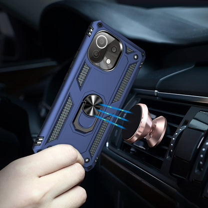 Shockproof TPU + PC Protective Case with 360 Degree Rotating Holder, For Xiaomi Mi 11 Lite 5G