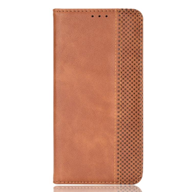Magnetic Buckle Retro Crazy Horse Texture Horizontal Flip Leather Case with Holder & Card Slots & Photo Frame, For TCL 20 5G / 20S / 20L / 20L+