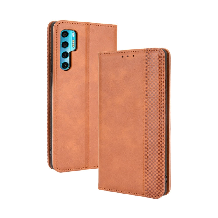Magnetic Buckle Retro Crazy Horse Texture Horizontal Flip Leather Case with Holder & Card Slots & Photo Frame, For Motorola Moto G60 / Moto G40 Fusion, For OPPO Realme C11 2021 / Realme C20 / Realme C20a, For OPPO Reno5 A, For TCL 20 Pro 5G, For TCL 20...