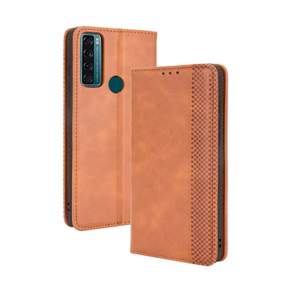 Magnetic Buckle Retro Crazy Horse Texture Horizontal Flip Leather Case with Holder & Card Slots & Photo Frame, For Motorola Moto G60 / Moto G40 Fusion, For OPPO Realme C11 2021 / Realme C20 / Realme C20a, For OPPO Reno5 A, For TCL 20 Pro 5G, For TCL 20...