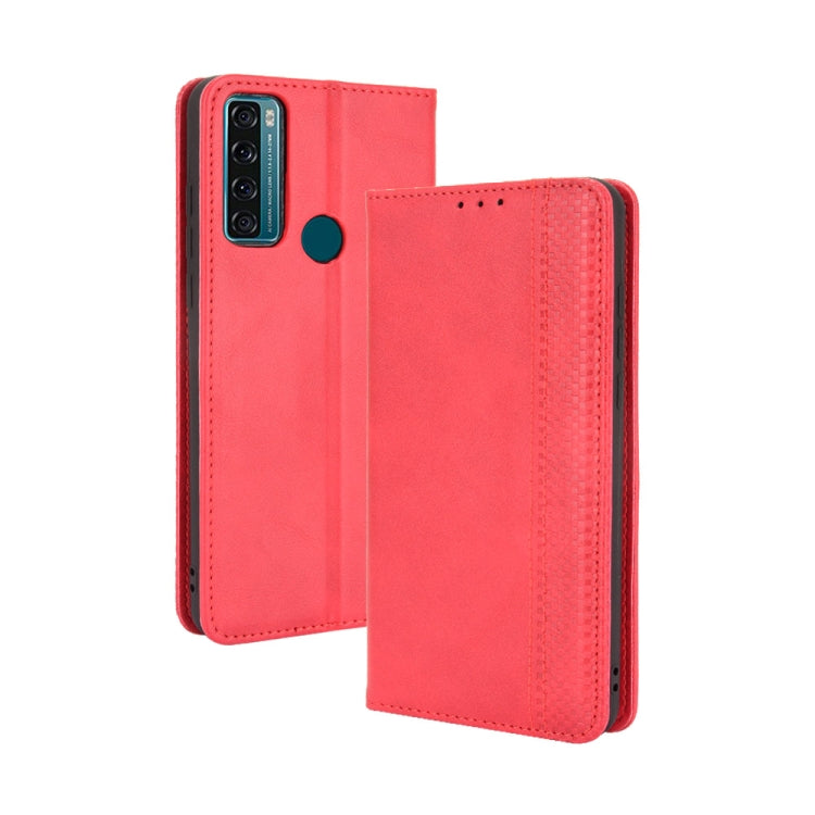 Magnetic Buckle Retro Crazy Horse Texture Horizontal Flip Leather Case with Holder & Card Slots & Photo Frame, For Motorola Moto G60 / Moto G40 Fusion, For OPPO Realme C11 2021 / Realme C20 / Realme C20a, For OPPO Reno5 A, For TCL 20 Pro 5G, For TCL 20...
