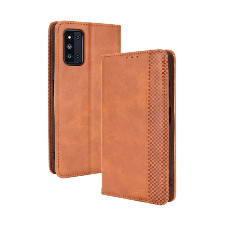Magnetic Buckle Retro Crazy Horse Texture Horizontal Flip Leather Case with Holder & Card Slots & Photo Frame, For Samsung Galaxy F52 5G, For Sony Xperia 5 III, For Sony Xperia Ace II, For Sharp Aquos R6, For Xiaomi Mi Mix Fold, For ZTE Libero 5G