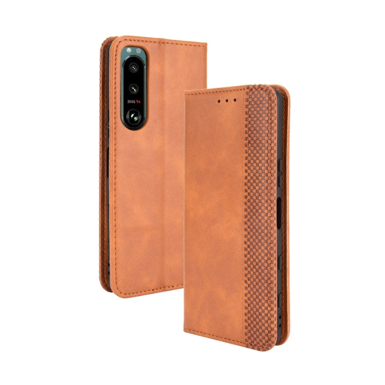 Magnetic Buckle Retro Crazy Horse Texture Horizontal Flip Leather Case with Holder & Card Slots & Photo Frame, For Samsung Galaxy F52 5G, For Sony Xperia 5 III, For Sony Xperia Ace II, For Sharp Aquos R6, For Xiaomi Mi Mix Fold, For ZTE Libero 5G