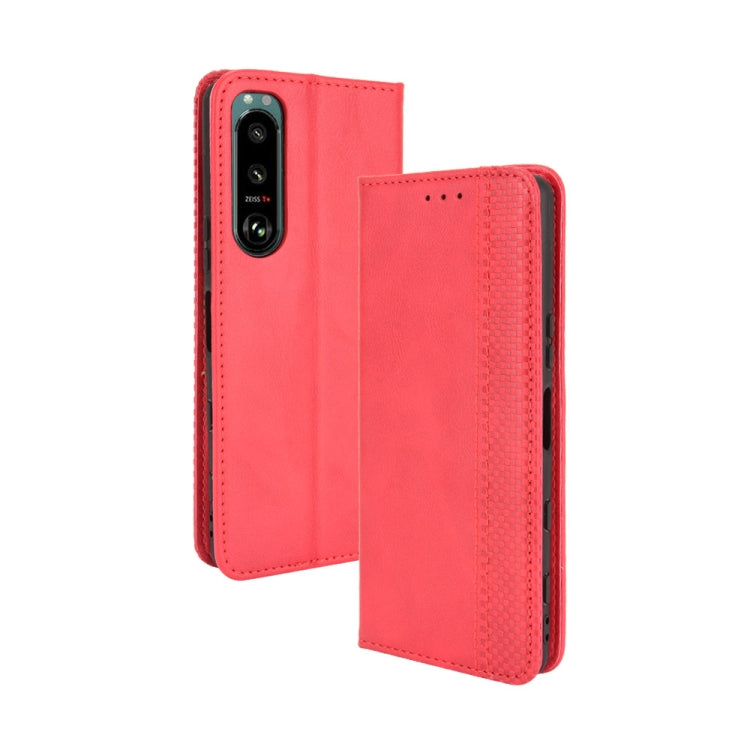 Magnetic Buckle Retro Crazy Horse Texture Horizontal Flip Leather Case with Holder & Card Slots & Photo Frame, For Samsung Galaxy F52 5G, For Sony Xperia 5 III, For Sony Xperia Ace II, For Sharp Aquos R6, For Xiaomi Mi Mix Fold, For ZTE Libero 5G