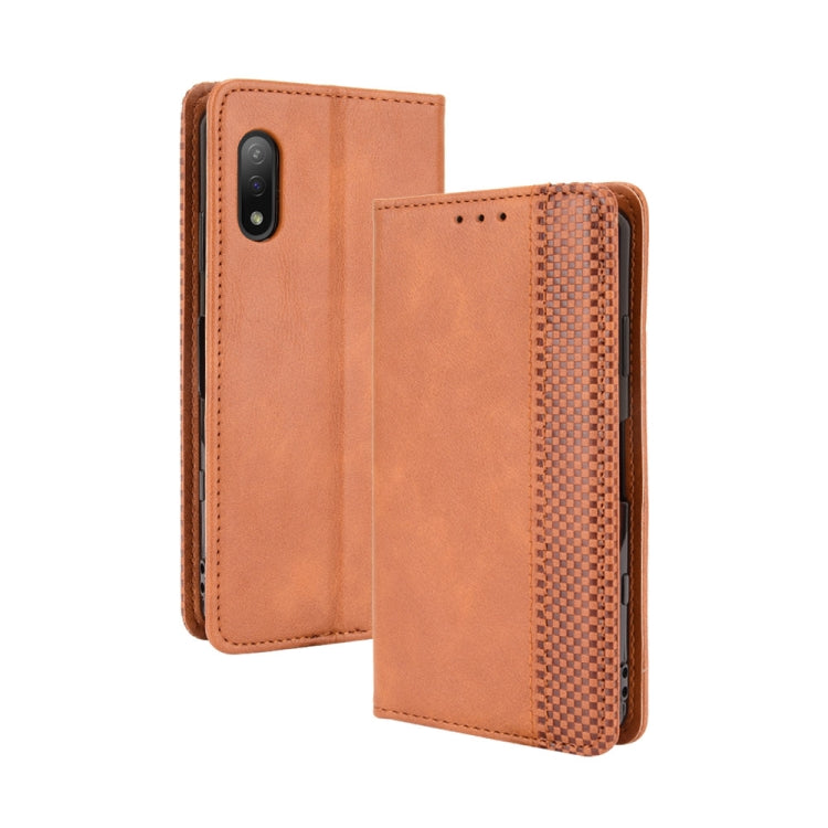 Magnetic Buckle Retro Crazy Horse Texture Horizontal Flip Leather Case with Holder & Card Slots & Photo Frame, For Samsung Galaxy F52 5G, For Sony Xperia 5 III, For Sony Xperia Ace II, For Sharp Aquos R6, For Xiaomi Mi Mix Fold, For ZTE Libero 5G