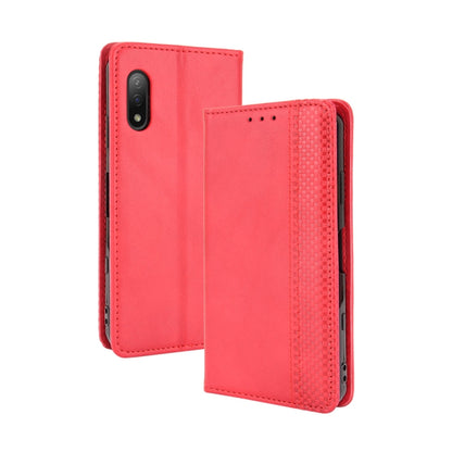 Magnetic Buckle Retro Crazy Horse Texture Horizontal Flip Leather Case with Holder & Card Slots & Photo Frame, For Samsung Galaxy F52 5G, For Sony Xperia 5 III, For Sony Xperia Ace II, For Sharp Aquos R6, For Xiaomi Mi Mix Fold, For ZTE Libero 5G
