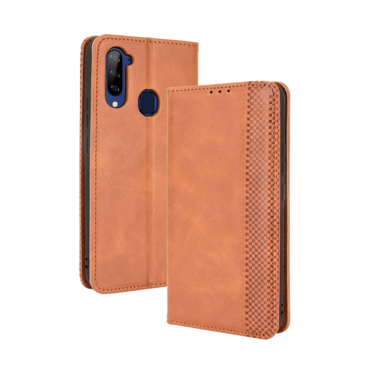 Magnetic Buckle Retro Crazy Horse Texture Horizontal Flip Leather Case with Holder & Card Slots & Photo Frame, For Samsung Galaxy F52 5G, For Sony Xperia 5 III, For Sony Xperia Ace II, For Sharp Aquos R6, For Xiaomi Mi Mix Fold, For ZTE Libero 5G