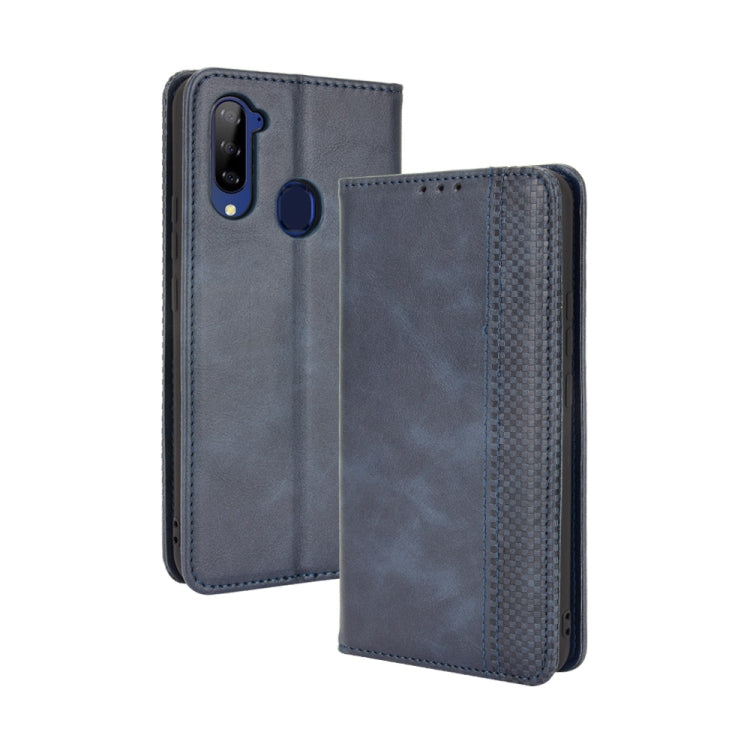 Magnetic Buckle Retro Crazy Horse Texture Horizontal Flip Leather Case with Holder & Card Slots & Photo Frame, For Samsung Galaxy F52 5G, For Sony Xperia 5 III, For Sony Xperia Ace II, For Sharp Aquos R6, For Xiaomi Mi Mix Fold, For ZTE Libero 5G