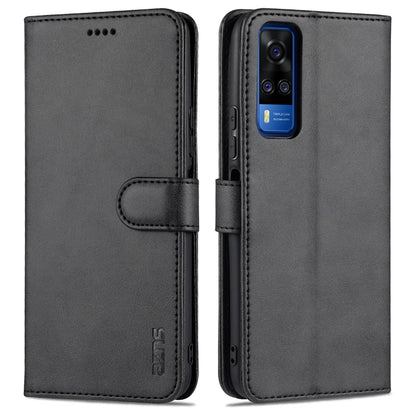 AZNS Skin Feel Calf Texture Horizontal Flip Leather Case with Card Slots & Holder & Wallet(, For vivo Y20 / iQOO U1x, For vivo Y51 / Y31, For vivo Y52S / iQOO U3, For OPPO A74 4G / F19