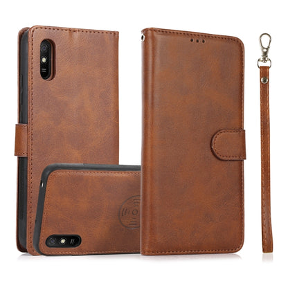 For Xiaomi Redmi 9 Calf Texture 2 in 1 Detachable Magnetic Back Cover Horizontal Flip Leather Case with Holder & Card Slots & Wallet & Photo Frame, For Xiaomi Redmi Note 8 Pro, For Xiaomi Redmi 9C, For Xiaomi Redmi 9A, For Xiaomi Redmi 9