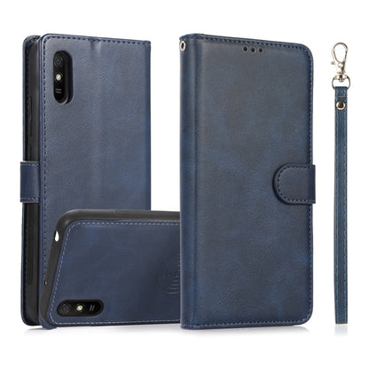 For Xiaomi Redmi 9 Calf Texture 2 in 1 Detachable Magnetic Back Cover Horizontal Flip Leather Case with Holder & Card Slots & Wallet & Photo Frame, For Xiaomi Redmi Note 8 Pro, For Xiaomi Redmi 9C, For Xiaomi Redmi 9A, For Xiaomi Redmi 9