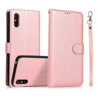 For Xiaomi Redmi 9 Calf Texture 2 in 1 Detachable Magnetic Back Cover Horizontal Flip Leather Case with Holder & Card Slots & Wallet & Photo Frame, For Xiaomi Redmi Note 8 Pro, For Xiaomi Redmi 9C, For Xiaomi Redmi 9A, For Xiaomi Redmi 9