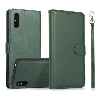 For Xiaomi Redmi 9 Calf Texture 2 in 1 Detachable Magnetic Back Cover Horizontal Flip Leather Case with Holder & Card Slots & Wallet & Photo Frame, For Xiaomi Redmi Note 8 Pro, For Xiaomi Redmi 9C, For Xiaomi Redmi 9A, For Xiaomi Redmi 9