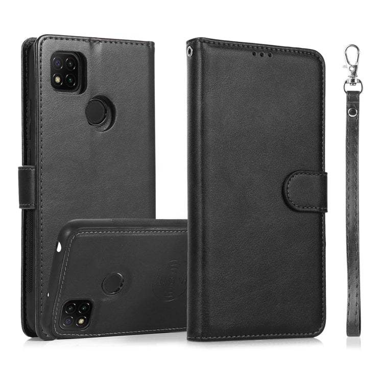 For Xiaomi Redmi 9 Calf Texture 2 in 1 Detachable Magnetic Back Cover Horizontal Flip Leather Case with Holder & Card Slots & Wallet & Photo Frame, For Xiaomi Redmi Note 8 Pro, For Xiaomi Redmi 9C, For Xiaomi Redmi 9A, For Xiaomi Redmi 9