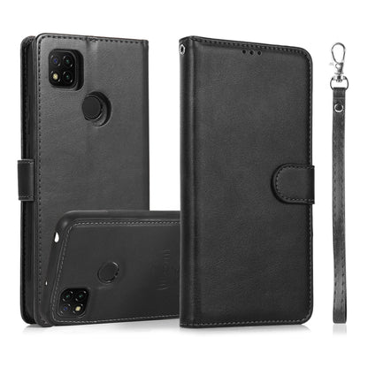 For Xiaomi Redmi 9 Calf Texture 2 in 1 Detachable Magnetic Back Cover Horizontal Flip Leather Case with Holder & Card Slots & Wallet & Photo Frame, For Xiaomi Redmi Note 8 Pro, For Xiaomi Redmi 9C, For Xiaomi Redmi 9A, For Xiaomi Redmi 9