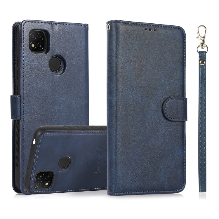 For Xiaomi Redmi 9 Calf Texture 2 in 1 Detachable Magnetic Back Cover Horizontal Flip Leather Case with Holder & Card Slots & Wallet & Photo Frame, For Xiaomi Redmi Note 8 Pro, For Xiaomi Redmi 9C, For Xiaomi Redmi 9A, For Xiaomi Redmi 9