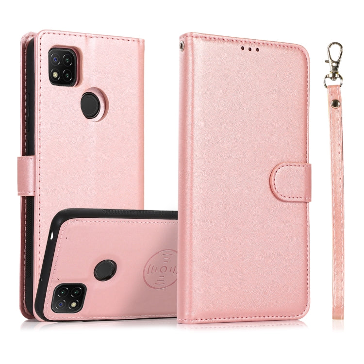 For Xiaomi Redmi 9 Calf Texture 2 in 1 Detachable Magnetic Back Cover Horizontal Flip Leather Case with Holder & Card Slots & Wallet & Photo Frame, For Xiaomi Redmi Note 8 Pro, For Xiaomi Redmi 9C, For Xiaomi Redmi 9A, For Xiaomi Redmi 9