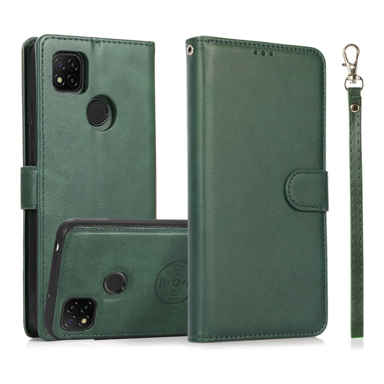 For Xiaomi Redmi 9 Calf Texture 2 in 1 Detachable Magnetic Back Cover Horizontal Flip Leather Case with Holder & Card Slots & Wallet & Photo Frame, For Xiaomi Redmi Note 8 Pro, For Xiaomi Redmi 9C, For Xiaomi Redmi 9A, For Xiaomi Redmi 9