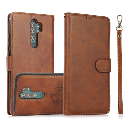 For Xiaomi Redmi 9 Calf Texture 2 in 1 Detachable Magnetic Back Cover Horizontal Flip Leather Case with Holder & Card Slots & Wallet & Photo Frame, For Xiaomi Redmi Note 8 Pro, For Xiaomi Redmi 9C, For Xiaomi Redmi 9A, For Xiaomi Redmi 9