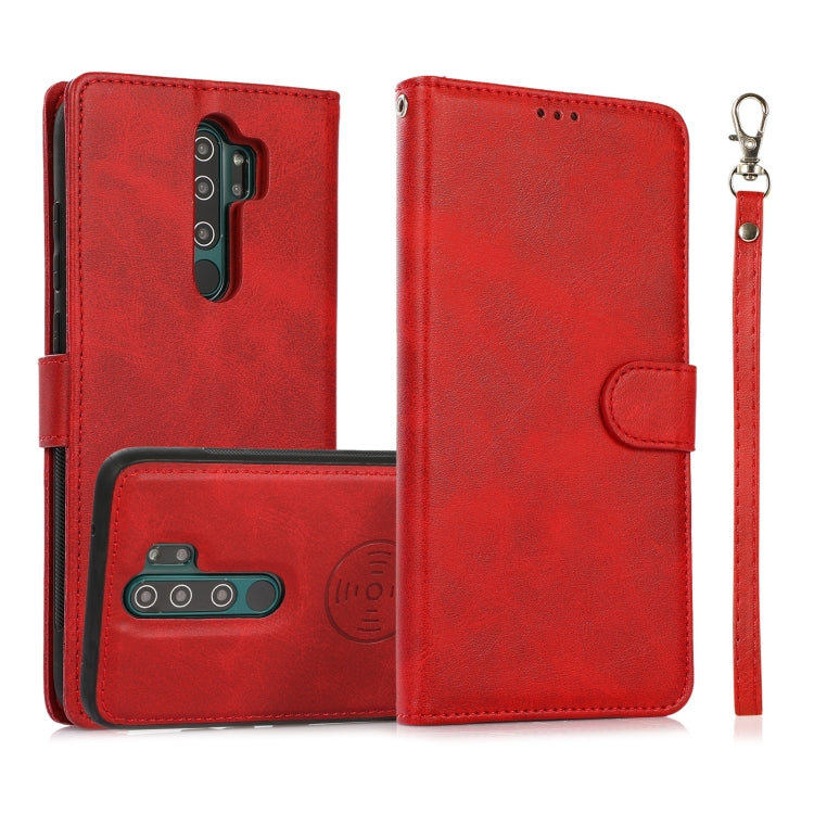 For Xiaomi Redmi 9 Calf Texture 2 in 1 Detachable Magnetic Back Cover Horizontal Flip Leather Case with Holder & Card Slots & Wallet & Photo Frame, For Xiaomi Redmi Note 8 Pro, For Xiaomi Redmi 9C, For Xiaomi Redmi 9A, For Xiaomi Redmi 9