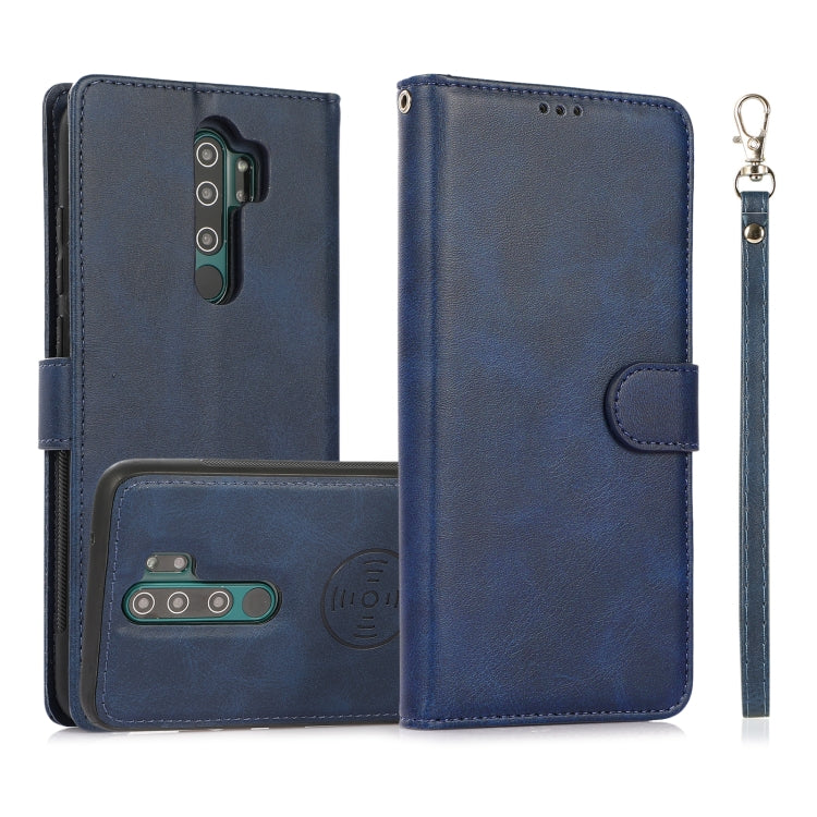 For Xiaomi Redmi 9 Calf Texture 2 in 1 Detachable Magnetic Back Cover Horizontal Flip Leather Case with Holder & Card Slots & Wallet & Photo Frame, For Xiaomi Redmi Note 8 Pro, For Xiaomi Redmi 9C, For Xiaomi Redmi 9A, For Xiaomi Redmi 9