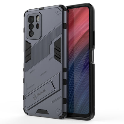 Punk Armor 2 in 1 PC + TPU Shockproof Case with Invisible Holder, For OPPO Reno6 Pro 5G, For OPPO Reno6 5G, For Xiaomi Redmi Note 10 Pro 5G
