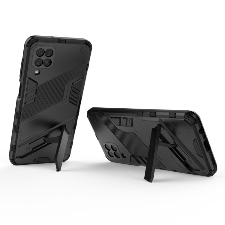 Punk Armor 2 in 1 PC + TPU Shockproof Case with Invisible Holder, For Samsung Galaxy M12