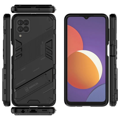 Punk Armor 2 in 1 PC + TPU Shockproof Case with Invisible Holder, For Samsung Galaxy M12