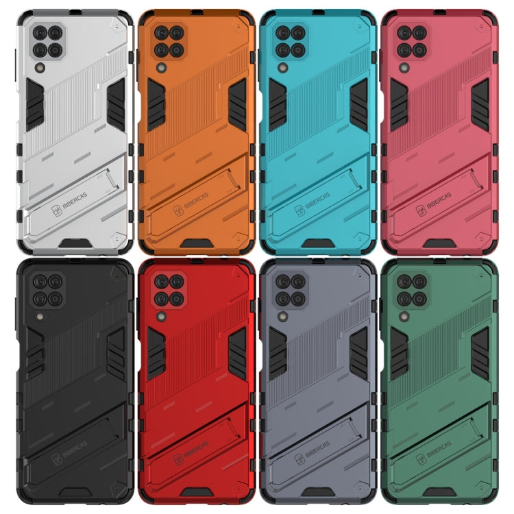 Punk Armor 2 in 1 PC + TPU Shockproof Case with Invisible Holder, For Samsung Galaxy M12