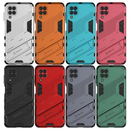 Punk Armor 2 in 1 PC + TPU Shockproof Case with Invisible Holder, For Samsung Galaxy M12
