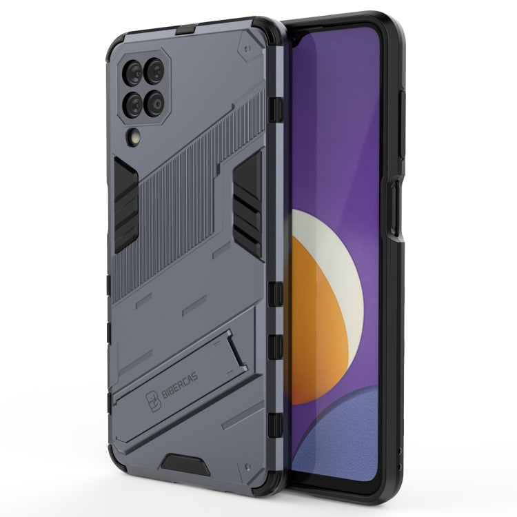 Punk Armor 2 in 1 PC + TPU Shockproof Case with Invisible Holder, For Samsung Galaxy M12
