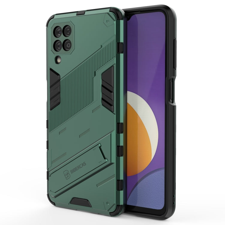 Punk Armor 2 in 1 PC + TPU Shockproof Case with Invisible Holder, For Samsung Galaxy M12
