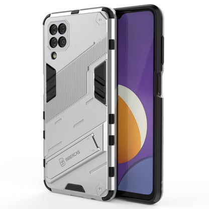 Punk Armor 2 in 1 PC + TPU Shockproof Case with Invisible Holder, For Samsung Galaxy M12