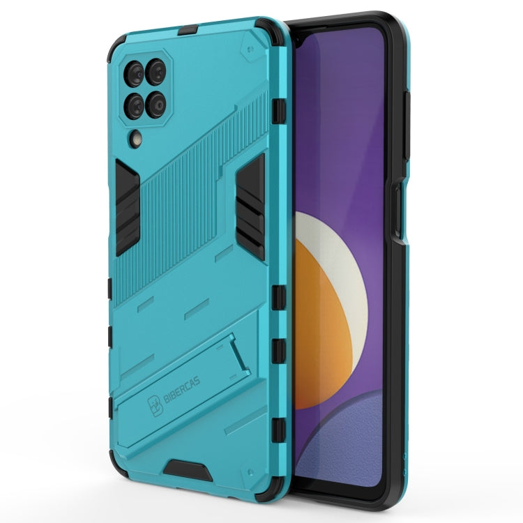 Punk Armor 2 in 1 PC + TPU Shockproof Case with Invisible Holder, For Samsung Galaxy M12