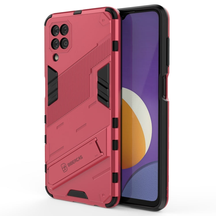 Punk Armor 2 in 1 PC + TPU Shockproof Case with Invisible Holder, For Samsung Galaxy M12