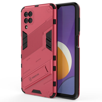 Punk Armor 2 in 1 PC + TPU Shockproof Case with Invisible Holder, For Samsung Galaxy M12