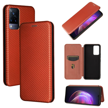 Carbon Fiber Texture Magnetic Horizontal Flip TPU + PC + PU Leather Case with Card Slot, For vivo V21, For Cubot Note 20, For Motorola Moto G60 / G40 Fusion, For Nokia 1.4