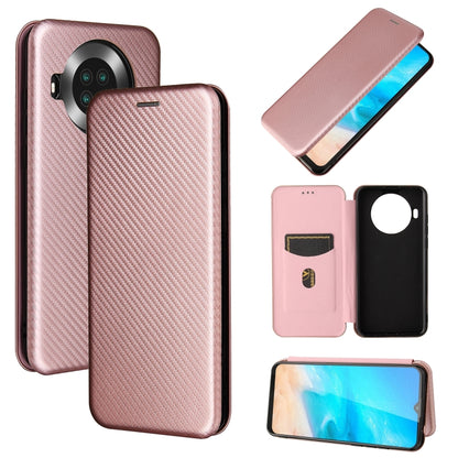 Carbon Fiber Texture Magnetic Horizontal Flip TPU + PC + PU Leather Case with Card Slot, For vivo V21, For Cubot Note 20, For Motorola Moto G60 / G40 Fusion, For Nokia 1.4