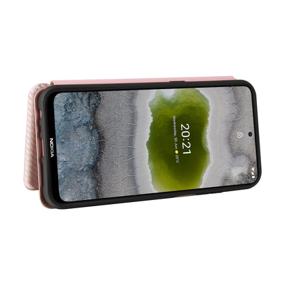 Carbon Fiber Texture Magnetic Horizontal Flip TPU + PC + PU Leather Case with Card Slot, For Nokia X10, For Nokia X20, For Sony Xperia Ace II, For Xiaomi Redmi Note 10 5G