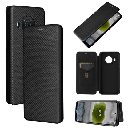 Carbon Fiber Texture Magnetic Horizontal Flip TPU + PC + PU Leather Case with Card Slot, For Nokia X10, For Nokia X20, For Sony Xperia Ace II, For Xiaomi Redmi Note 10 5G