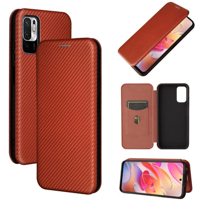 Carbon Fiber Texture Magnetic Horizontal Flip TPU + PC + PU Leather Case with Card Slot, For Nokia X10, For Nokia X20, For Sony Xperia Ace II, For Xiaomi Redmi Note 10 5G