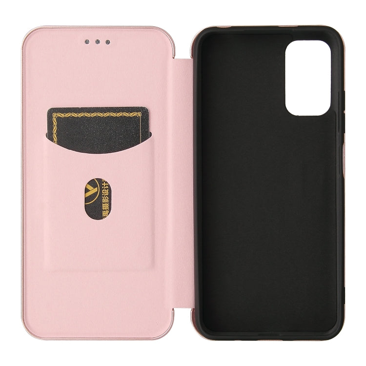 Carbon Fiber Texture Magnetic Horizontal Flip TPU + PC + PU Leather Case with Card Slot, For Xiaomi Poco M3 Pro 5G/4G