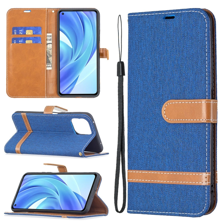 Color Matching Denim Texture Horizontal Flip Leather Case with Holder & Card Slots & Wallet & Lanyard, For Xiaomi Mi 11 Lite, For Xiaomi Poco M3 Pro / Redmi Note 10 5G