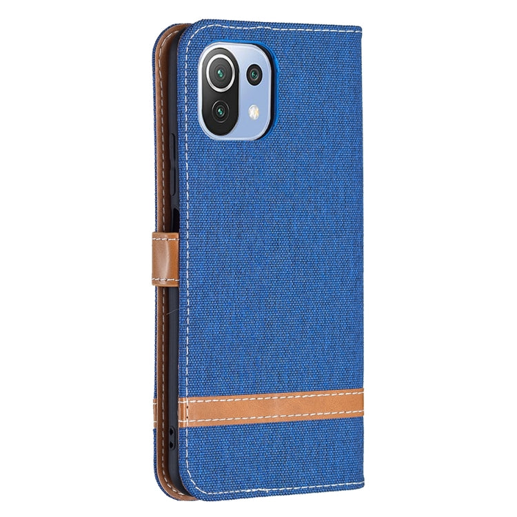 Color Matching Denim Texture Horizontal Flip Leather Case with Holder & Card Slots & Wallet & Lanyard, For Xiaomi Mi 11 Lite, For Xiaomi Poco M3 Pro / Redmi Note 10 5G