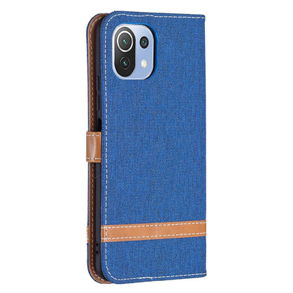 Color Matching Denim Texture Horizontal Flip Leather Case with Holder & Card Slots & Wallet & Lanyard, For Xiaomi Mi 11 Lite, For Xiaomi Poco M3 Pro / Redmi Note 10 5G